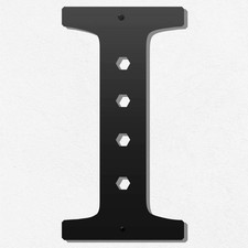 Metal Letters Wall Decor 12 Inch, Hanging Letter Sign Black, Visual 3D Large ...