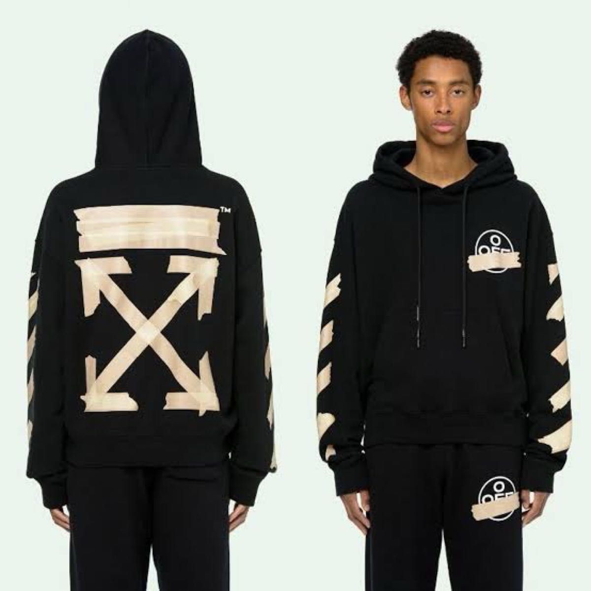 Men's Wear Off-White off white hoodie S size black tape arrow hoodie thumbnail 7