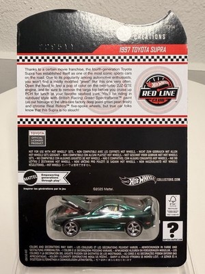 Hot Wheels RLC 1997 Toyota Supra RedLine Club Spectraflame Green