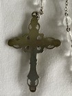 Vintage  Crystal Teardrop Bead & Sterling Silver Rosary 36g 21” AFCO #1 — photo 3