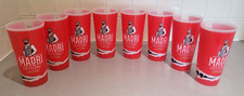 8 x Madri thick Plastic Pint Cups Outdoor Reusable Rare pub bar mancave NEW