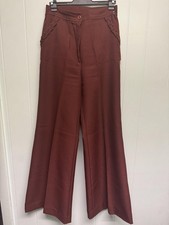 Vintage Flair Pants Womens Medium Wide Leg Braided Pocket 70s Boho Disco Retro