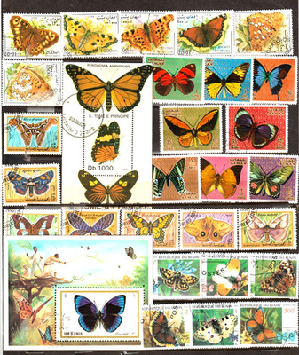 BUTTERFLY'S = Two Deluxe Sheets & Four Colorful Complete Sets