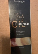 MAEPEOR Shimmer Body Luminizer  Moisturizing Glow Highlighter Face & Body Gold