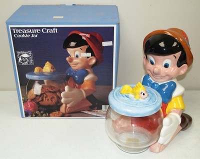 希少　美品　ディズニー　 トレジャークラフト　ピノキオ　クレオ　クッキージャー New!! Mint!! Vtg DISNEY Treasure Craft 