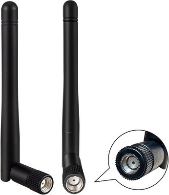 WiFi Antenne Dualband 2,4GHz 5,8GHz MIMO 3dBi RP-SMA Stecker 2er-Set Antenne