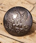 Civil War Silver Union US Infantry I Eagle button Non dug Nice