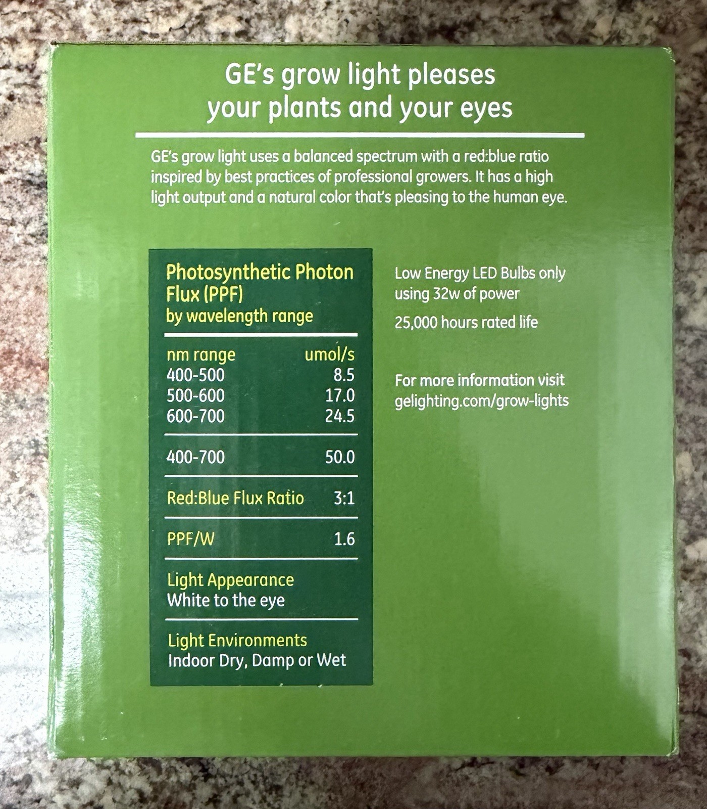 GE PAR 38 LED Seeds And Greens Grow Light New In Box