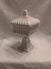Jeanette Pink Milk Glass 8" Wedding Bowl With Lid Candy Dish