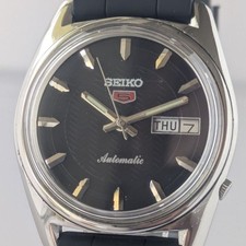 SEIKO Seiko 5 Automatic Wristwatch Classic Vintage 1970s Black Dial NB/NA