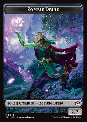 Zombie Druid Token C Foil #10 | Tarkir: Dragonstorm Tokens TTDM | MTG