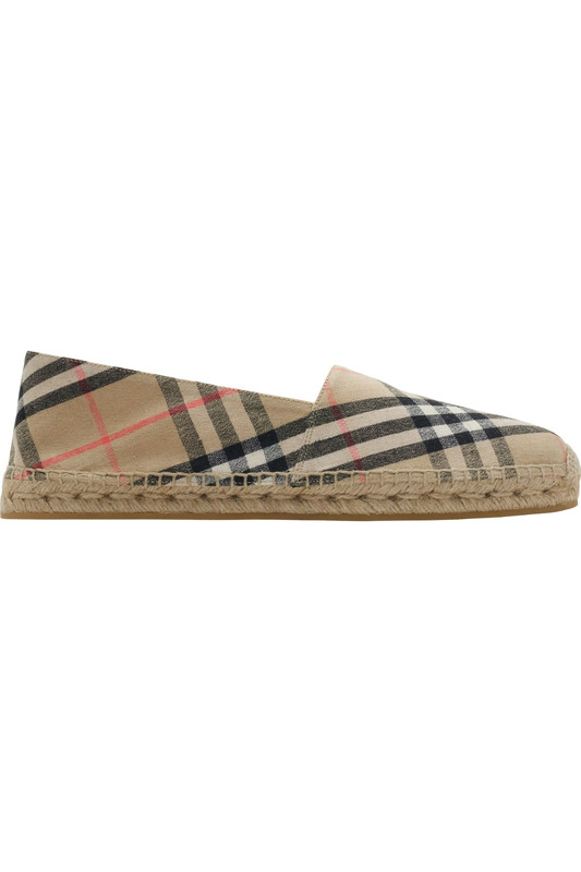 100% AUTHENTIC NEW MEN BURBERRY MEWS CHECK ESPADRILLES EU 45/US 12