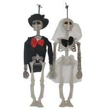 36655 - Halloween Skeleton Bride And Groom Decor Set Pod 1-10