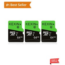 64GB Micro SD Card 3 Pack with SD Adapter microSDXC Memory Card UHS-I C10 U1 ...