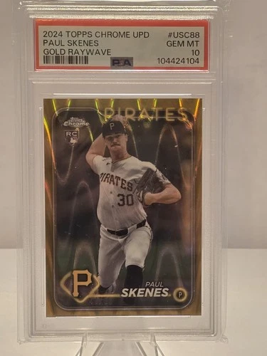 2024 Topps Chrome Update Gold Raywave, Paul Skenes-PSA 10, Card #41/50