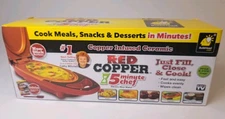 Chef 5 Minute Chef Meal Maker Copper Infused Ceramic Red Unused/Open Box
