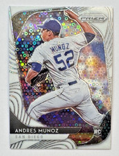 Andres Munoz 2020 Prizm Quick Pitch White Donut Circles RC #62 Mariners #'d /5