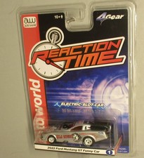 "NEW" AW 4 GEAR REL 2 '22 SILVER FORD MUSTANG GT FUNNY CAR HO SLOT CAR