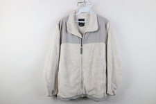 The North Face Girls XL Spell Out Shag Monkey Fleece Full Zip Jacket Light Gray