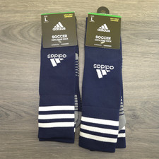 2 Pack Adidas Soccer Copa Zone Knee Socks Ankle Compression Large 9-13 Mens Navy