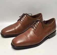 NWOB Johnston & Murphy Branning Brown Leather Cap Toe Derby Men Size 12 X-Wide