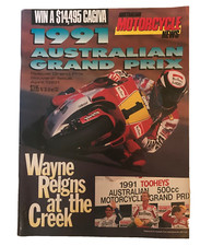 Australian Motorcycle News 1991 Australian Grand Prix Magazine (Poster Inside)