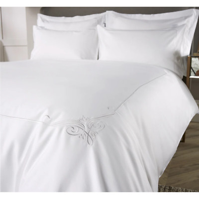 Hotel hochwertiger 600TC Bettbezug bestickt luxuriöse Satin Baumwolle