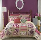 Anthology Maddie Euro Pillow Sham Stripe Purple Pink Fuchsia Brown Bohemian