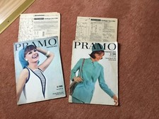 2 mal DDR Modezeitschrift "Pramo" von 1965 mit Schnittbogen