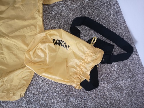 BNWT zara raincoat pack mac Jacket yellow coat with bag festival M medium poncho - Picture 7 of 12