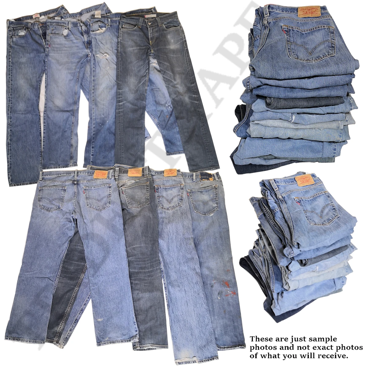 VINTAGE LEVIS JEANS GRADE C MENS W31 W32 W34 W36 W38 W40 -  DAMAGED/DISTRESSED