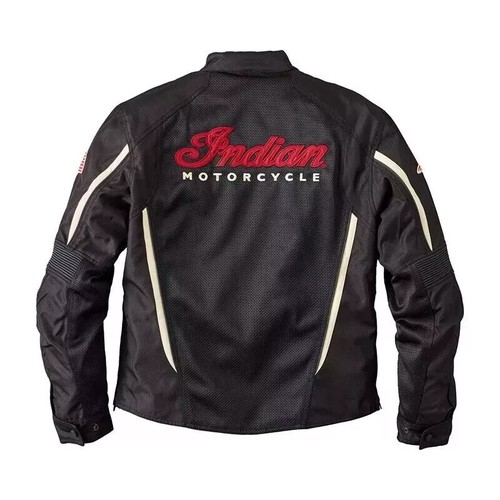 Indian Motorcycle Men's Mesh Lightweight Riding Jacket with Removable Liner