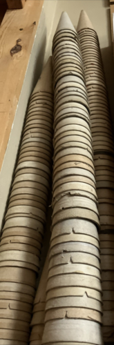Yarn cones LOT of 10, Pressed Board, Plastic, Cardboard - Picture 5 of 13
