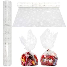 100ftx16Inch Cellophane Wrap Roll for Gifts Baskets Treats, 2.3 Mil Thick
