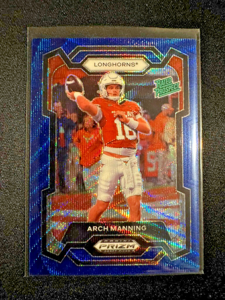 2024 Prizm Draft Picks Rated Prospects #192 Arch Manning Blue Wave /249 SP B4