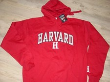 HARVARD University CRIMSON Sweatshirt EMBROIDERED NEW TAG sz... MEDIUM