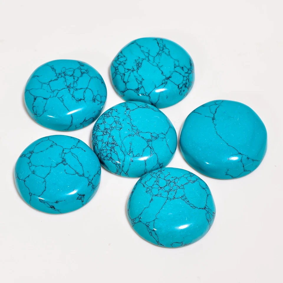 Piedras preciosas sueltas turquesa creadas en laboratorio cabujón piedra preciosa semipreciosa de alta calidad Foto 4 de 4