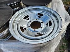 16" 6 LUG CHROME TRAILER WHEEL  6 ON 5.5 INCHES -  TRIANGLE