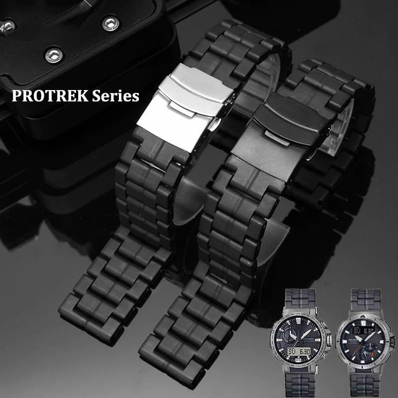 Plastic Steel watchband For Casio PROTREK Series PRW60/YT PRW-30 - Main Image