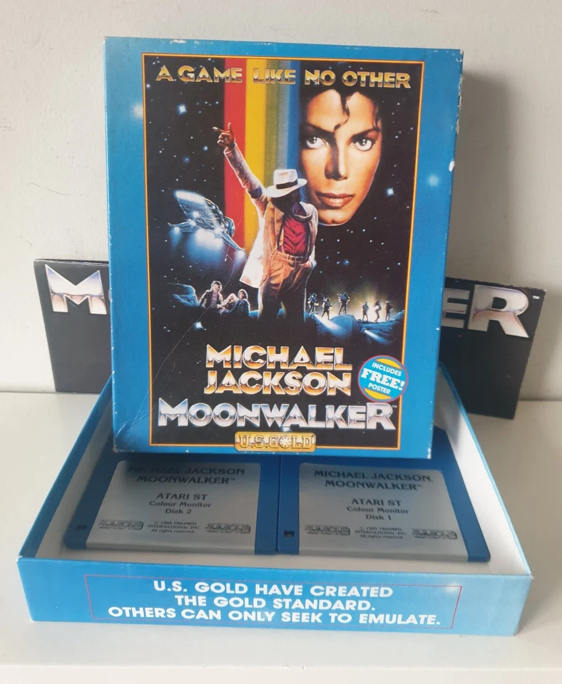Michael Jackson - Moonwalker -  Big Box Atari ST Game US Gold with Poster - Image 2 of 4