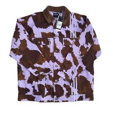Adidas X Ivy Park Rodeo Cow Print Denim Jacket - Size Small S - Bnwt
