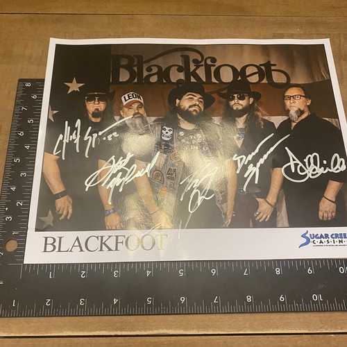 Blackfoot Rock Band Autographed Signed 8x10 Photo 5 Members