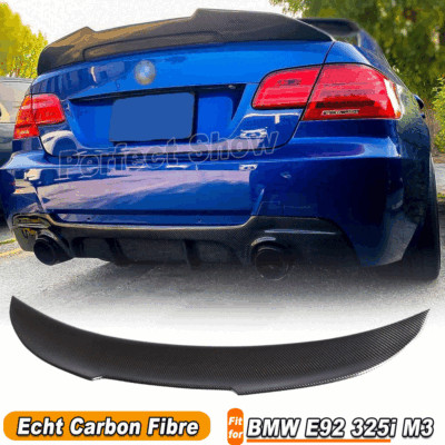 Carbon Fiber Rear Spoiler Fits BMW E92 325i 335i 328i M3 Spoiler Lip Rear Lip 