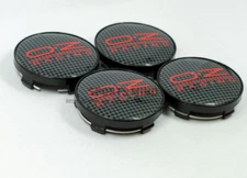 NEW 4x60mm Wheel Center Caps Hub Caps Rim Caps Badges Decals Oz Racing checker