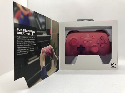 PowerA Enhanced Wired Controller for Nintendo Switch - Fuchsia Fantasy, Pink