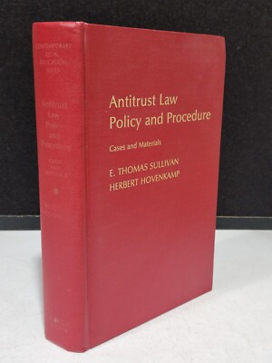 1984 1ST EDITION Antitrust Law, Policy and Procedure SIGNED Sullivan & Hovenkamp