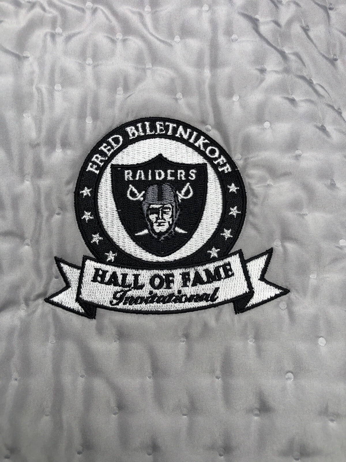 Oakland Raiders Jacket Men’s Large Fred Biletnikoff Foundation HOF Field Coat image 5