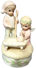 Vintage Lefton Christopher Collection Nativity Scene Music Box Ave Maria 00177