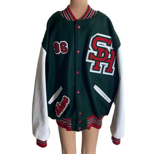 Vintage DeLong Wool Blend Varsity Letterman Jacket Shane Size XL - Picture 2 of 19