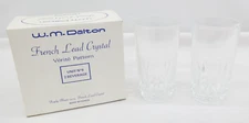 Vintage W.M Dalton French Lead Crystal Verite Pattern #6 Beverage Glass Set of 2